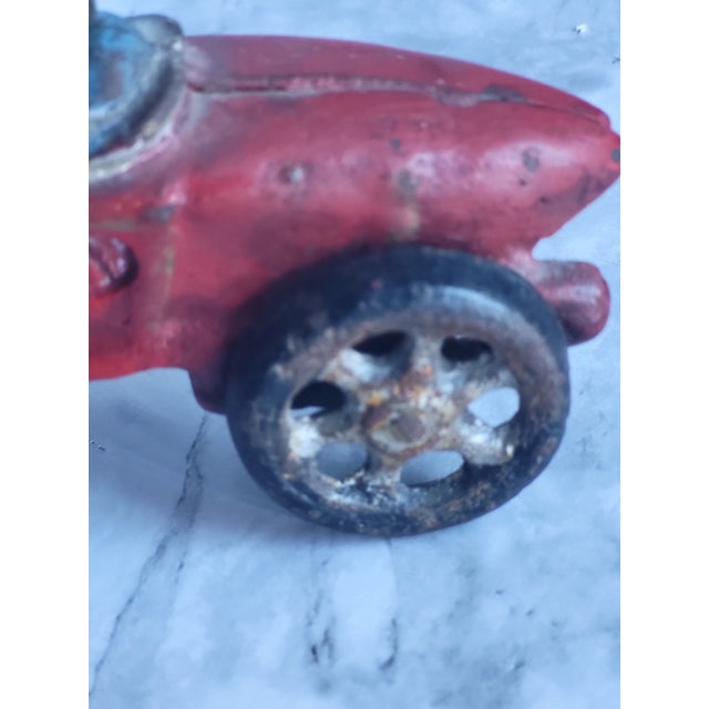 American Antique Cast Iron Racer Car For Sale - Image 3 of 11