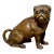 Terra Cotta Pug Dog Figurine, 19th Century, Tobacco Jar For Sale