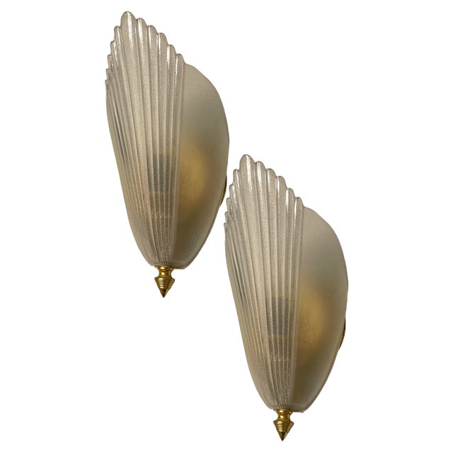 Murano Glass Sconces by F.Fabbian, 1970s, Set of 2 For Sale