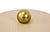 2020s Matthew Izzo Home Emma Round Ivory Faux Leather Container With Lid and Brass Ball Handle For Sale - Image 5 of 7