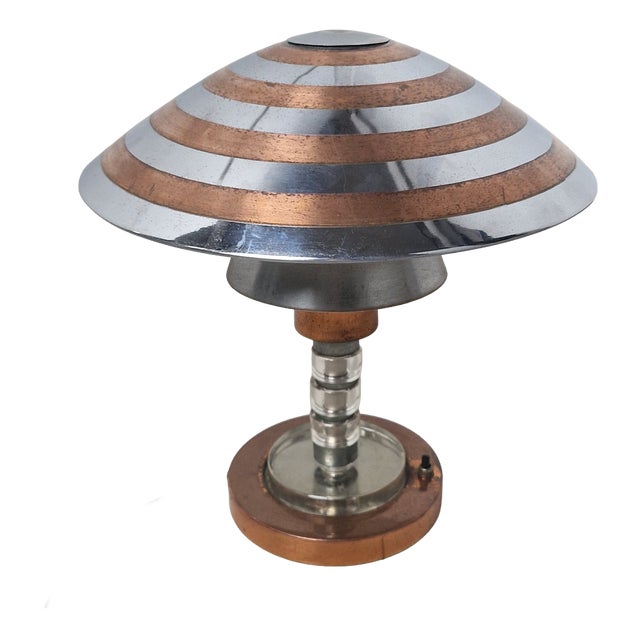 Table Lamp in Copper and Aluminum from Philips, 1950s For Sale
