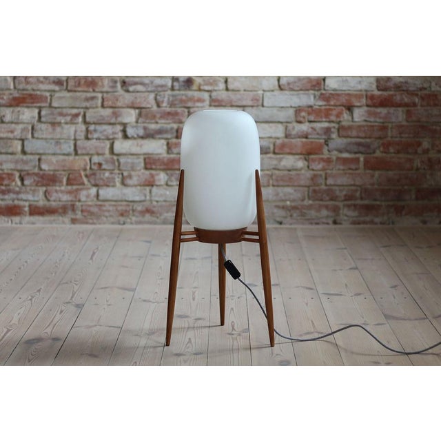 Mid-Century Modern Floor Lamp with Glass Lampshade from Uluv Krásná Jizba, 1960s For Sale - Image 3 of 12