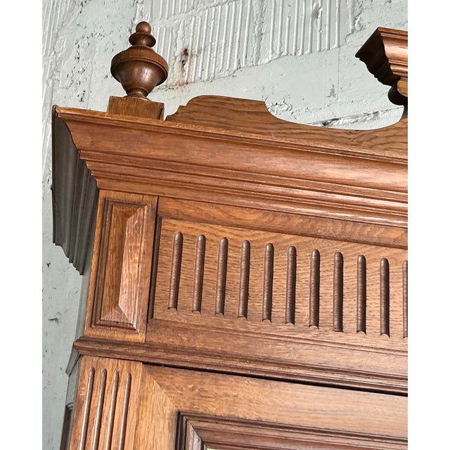 Vintage Boho Hand Carved Eastlake Linen Press For Sale - Image 10 of 11