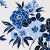 Modern Sample - Schumacher Valentina Floral Wallpaper in Blues For Sale - Image 3 of 5