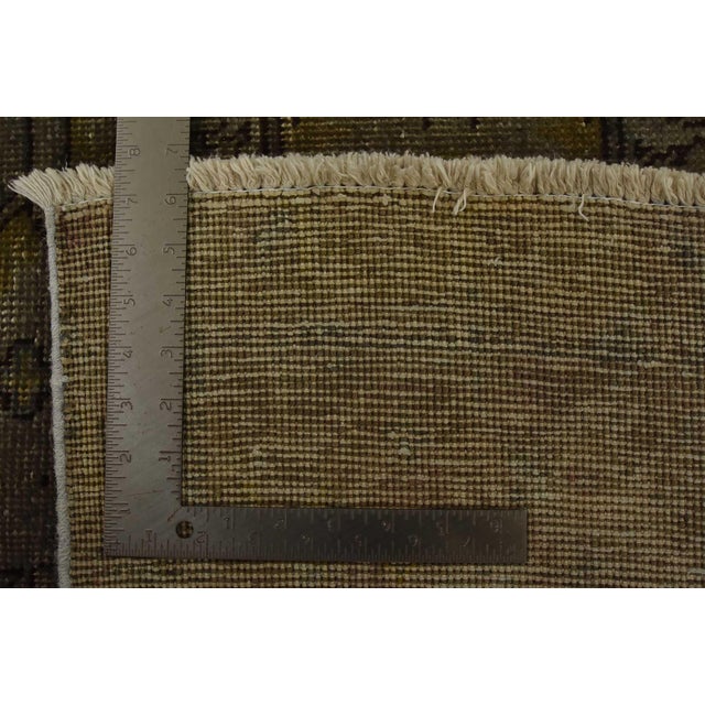Tabriz Rug 10′ X 12’7” Gray Wool Vintage Overdyed Hand-Knotted Oriental Carpet For Sale - Image 15 of 15