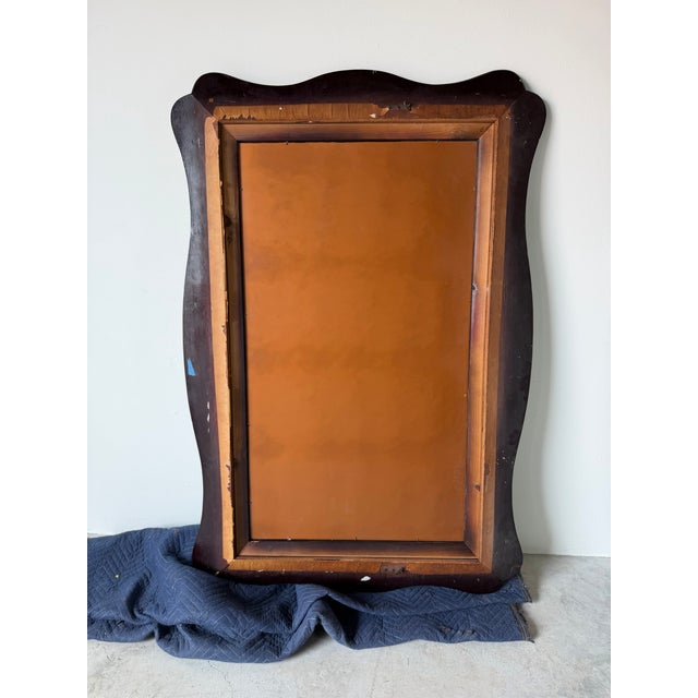 Large- 1960s Italian Hollywood Regency Scalloped Etched Beveled Wall Mirror For Sale - Image 13 of 13