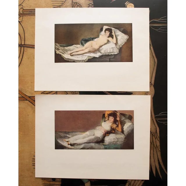1954 After "The Maja Nude and Clothed" by Goya, First Edition Full-Color Prints S/2 For Sale - Image 9 of 13