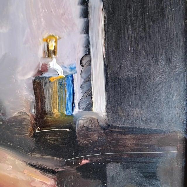 2000 - 2009 Lush Nude Reflecting on Her Thoughts in the Dark Original Oil Painting by David Beynon Pena For Sale - Image 5 of 6