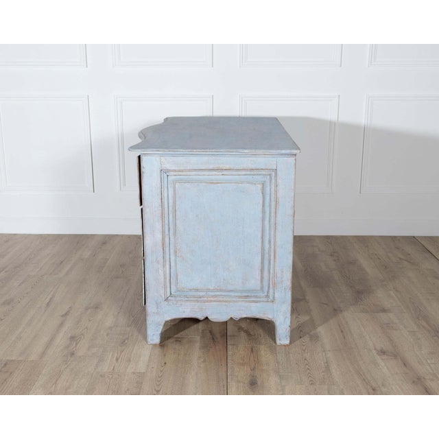 Baby Blue Swedish Rococo Chest of Drawers with Original Hardware, circa 1760–1770 For Sale - Image 8 of 8