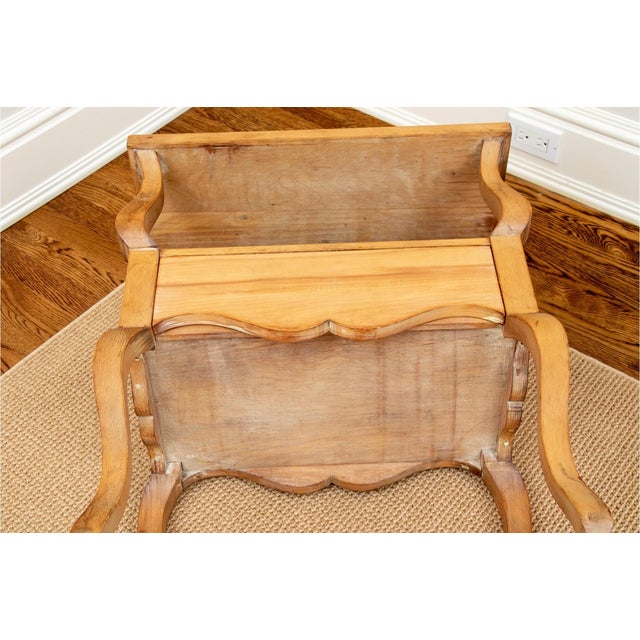 Brown Antique French Provincial Fruitwood Two-Tier Side Table For Sale - Image 8 of 8