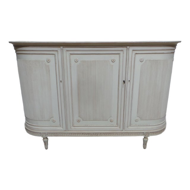 Swedish Gustavian Style 3 Door Sideboard For Sale