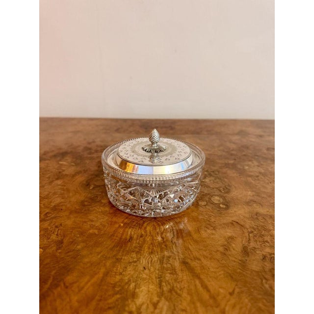 Antique Edwardian Cut Glass Trinket Box, 1900 For Sale - Image 6 of 6