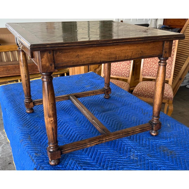 1980.s Guy Chaddock English Geometric Parquet End Table With Drawer For Sale In Chicago - Image 6 of 9