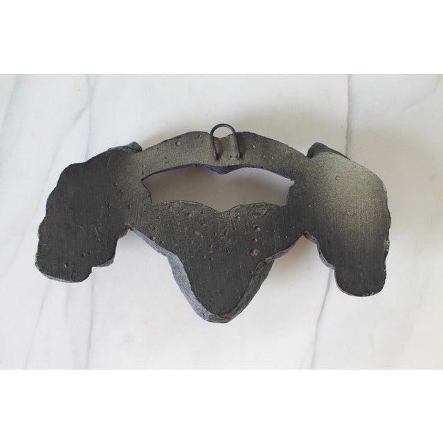 Vintage Purple Plaster Lips, Hands, Tongue Wall Hanging For Sale - Image 9 of 9
