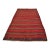 Vintage Crimson Red Turkish Striped Kilim Rug With Geometric Border Details For Sale