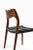 Set of 6 dining chairs in rosewood and original black leather by niels o. Møller, 1951 material: rosewood and original...
