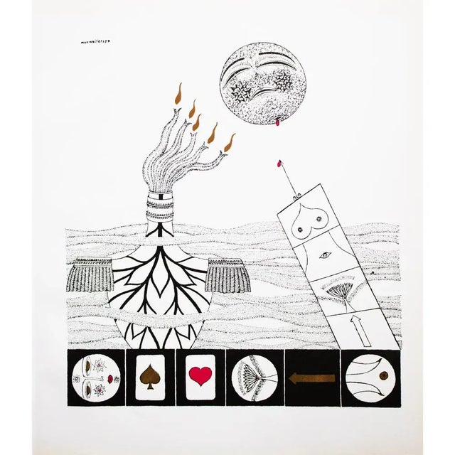 1968 Max Walter Svanberg Composition No. 7, Original Period Gold Leaf Lithograph For Sale - Image 12 of 13