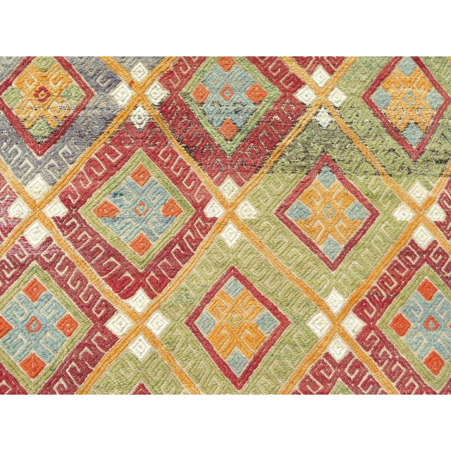 60s Turkish Handmade Boho Kilim Area Rugs For Sale - Image 10 of 11