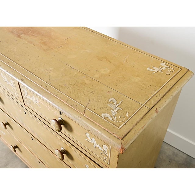 English 19th Century Painted Chest of Drawers For Sale - Image 9 of 11