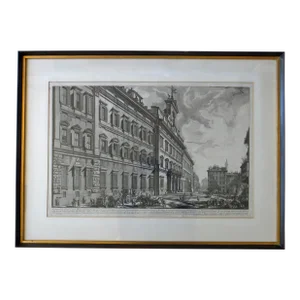 Mid 18th Century Etching “Veduta Della Gran Curia Innocenziana” by Giovanni Battista