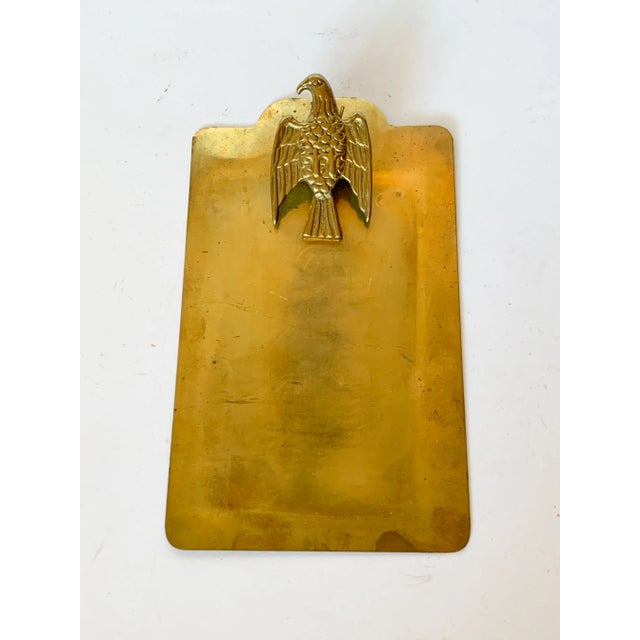 Mid Century Brass Eagle Mini Clipboard For Sale - Image 11 of 12