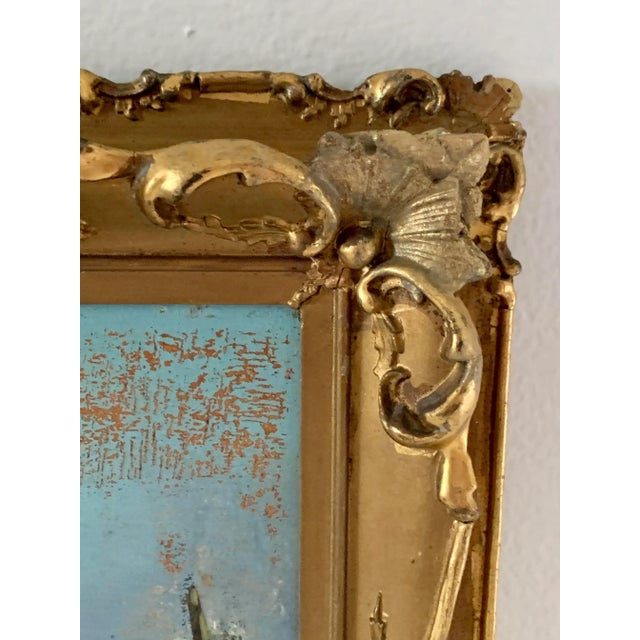 Antique 19th Century Russian Framed Oil on Board Paintings of a Snowball Fight, Pair For Sale - Image 9 of 13