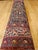 1900 - 1909 Vintage Persian Malayer Runner Rug, Hand-Knotted Wool, Geometric Pattern, 3x20, Navy & Red For Sale - Image 5 of 14