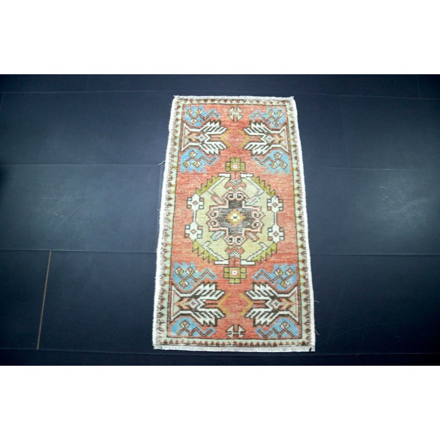 Vintage Traditional Turkish Multicolor Small Rug For Sale In Phoenix - Image 6 of 6