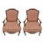 Pair of Late 20th Century French Country Louis XV Arm Chairs With Plaid Upholstery For Sale