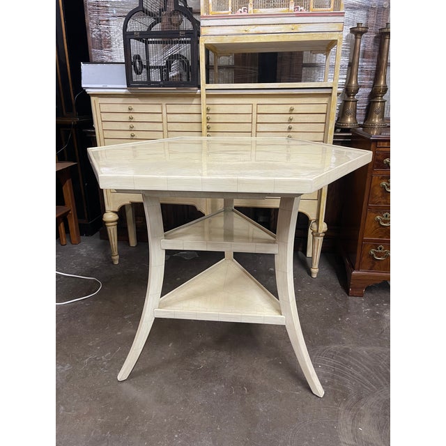 Dennis & Leen Lambert Hexagonal Side Tables—A Pair For Sale - Image 9 of 12