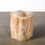 Figurative Polished Petrified Wood Side Table/Stool W/ Agate Inclusions & Natural Graining For Sale - Image 3 of 10