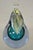 Italian Murano Blue 7" Blown Art Glass Pear Fruit Gold Flecks Leaf Paperweight For Sale In Philadelphia - Image 6 of 10