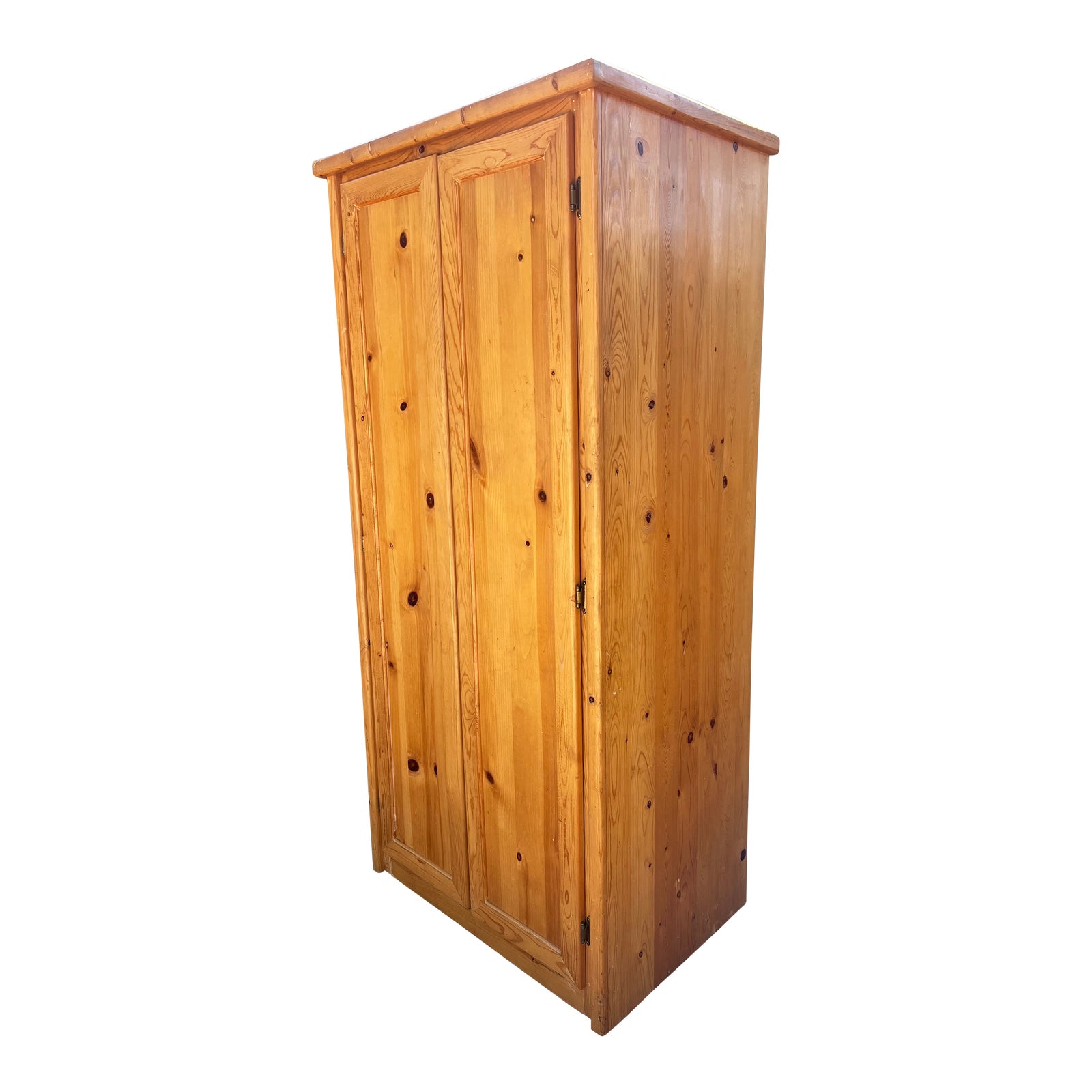 1980s Vintage Custom Built Knotty Pine Wardrobe/ Cabinet | Chairish, image size:1600x1600