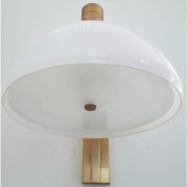 Set of Six Mid-Century Sconces With Opaline White Glass by Sirrah. Italy, 1960's For Sale In Los Angeles - Image 6 of 7