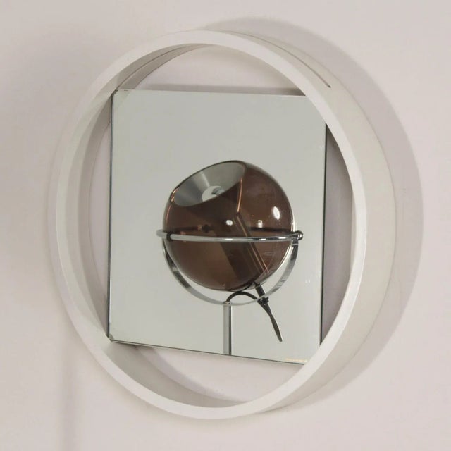 White Wall Mirror Dz84 by Benno Premsela for ‘T Spectrum, 1960s For Sale - Image 4 of 9