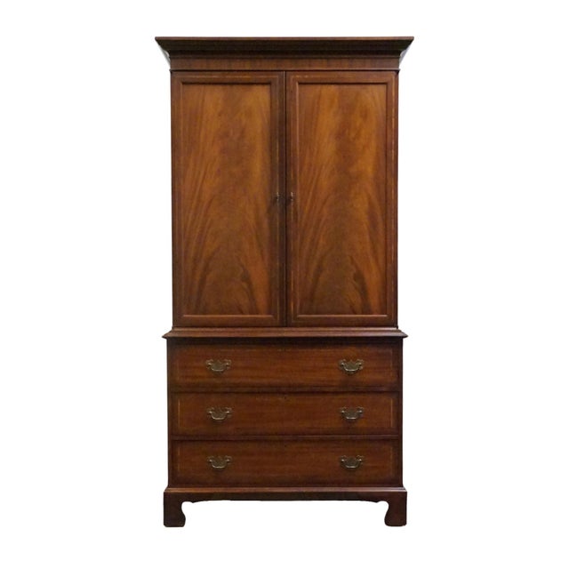 White of Mebane Solid Mahogany Traditional Style 42" Media Armoire 405-65 For Sale - Image 13 of 17