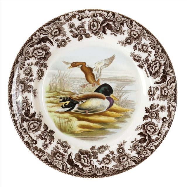 English Spode Woodland Salad Plate 8", Mallard For Sale - Image 3 of 3