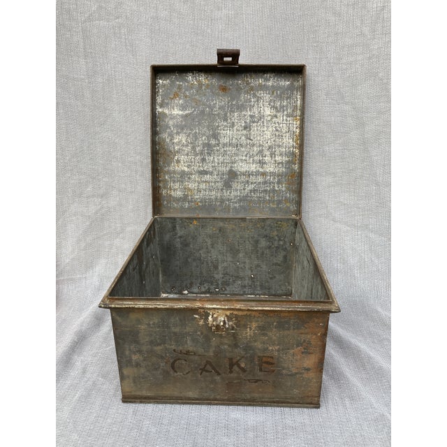 Antique Metal Cake Box For Sale - Image 4 of 12