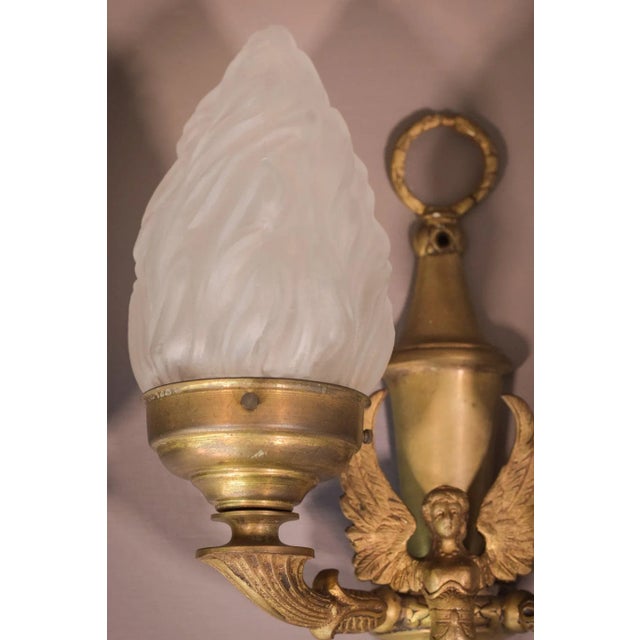 Classical Glass Wall Lamps with Angels, Set of 2 For Sale - Image 10 of 18