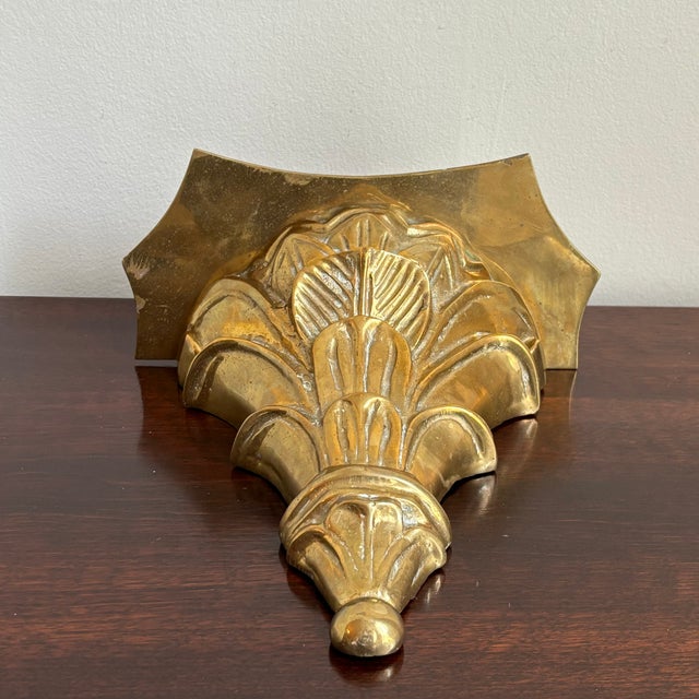 Mid-20th Century Italian Renaissance-Style Solid Brass Wall Bracket For Sale - Image 9 of 17
