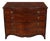Vintage Bowfront Mahogany Four Drawer Chest With Pull-Out Shelf For Sale