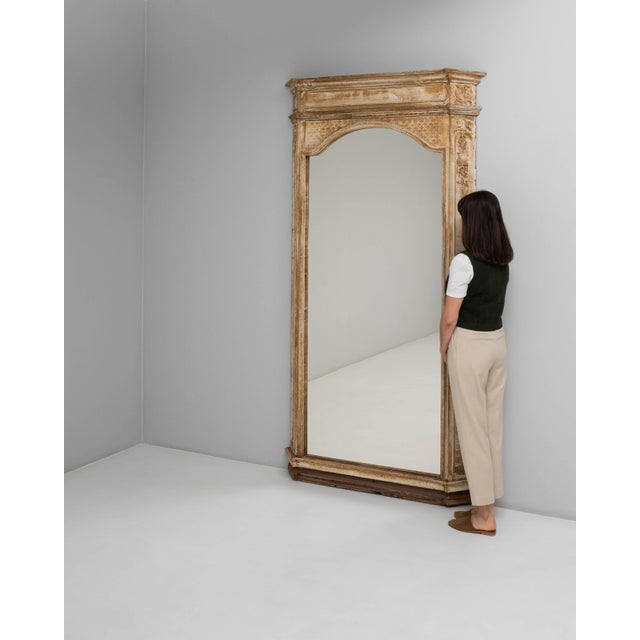 19th Century French Gustavian Floor Mirror with Canted Corners For Sale - Image 4 of 18