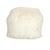 Boho Chic Tibetan White Lamb Fur Pouf For Sale - Image 3 of 4