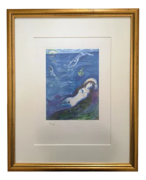 Marc Chagall, Arabian Nights: Leaving the Sea, 1985, Lithograph