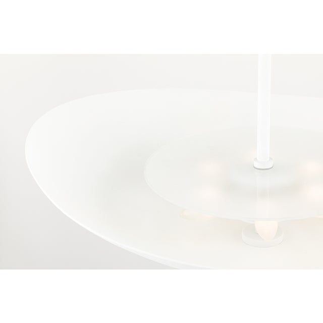 Hudson Valley Lighting Hudson Valley Lighting Fabius 36 in. 8 Light Pendant in White Plaster Finish For Sale - Image 4 of 8