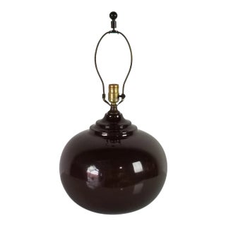 1980s Postmodern Spherical Ceramic Table Lamp For Sale