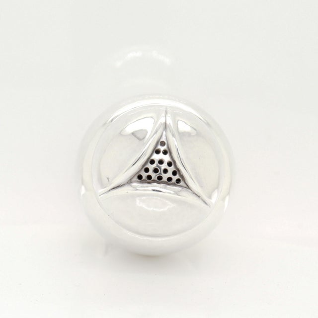 Signed Georg Jensen Sterling Silver Blossom Pepper Shaker & Salt Cellar Pair #2a For Sale - Image 11 of 18