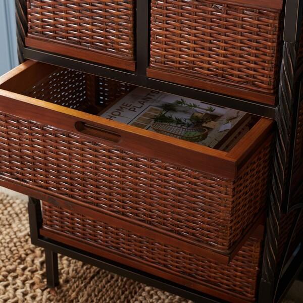 Spritely Home Andrew Storage Unit - Teak For Sale - Image 4 of 9