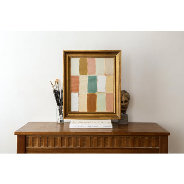 Original Framed Abstract Painting in Vintage Gold Frame For Sale - Image 14 of 17