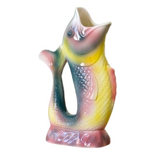 Large Antique French Zoomorphic Majolica Vase from KG Lunéville, 1920 For Sale